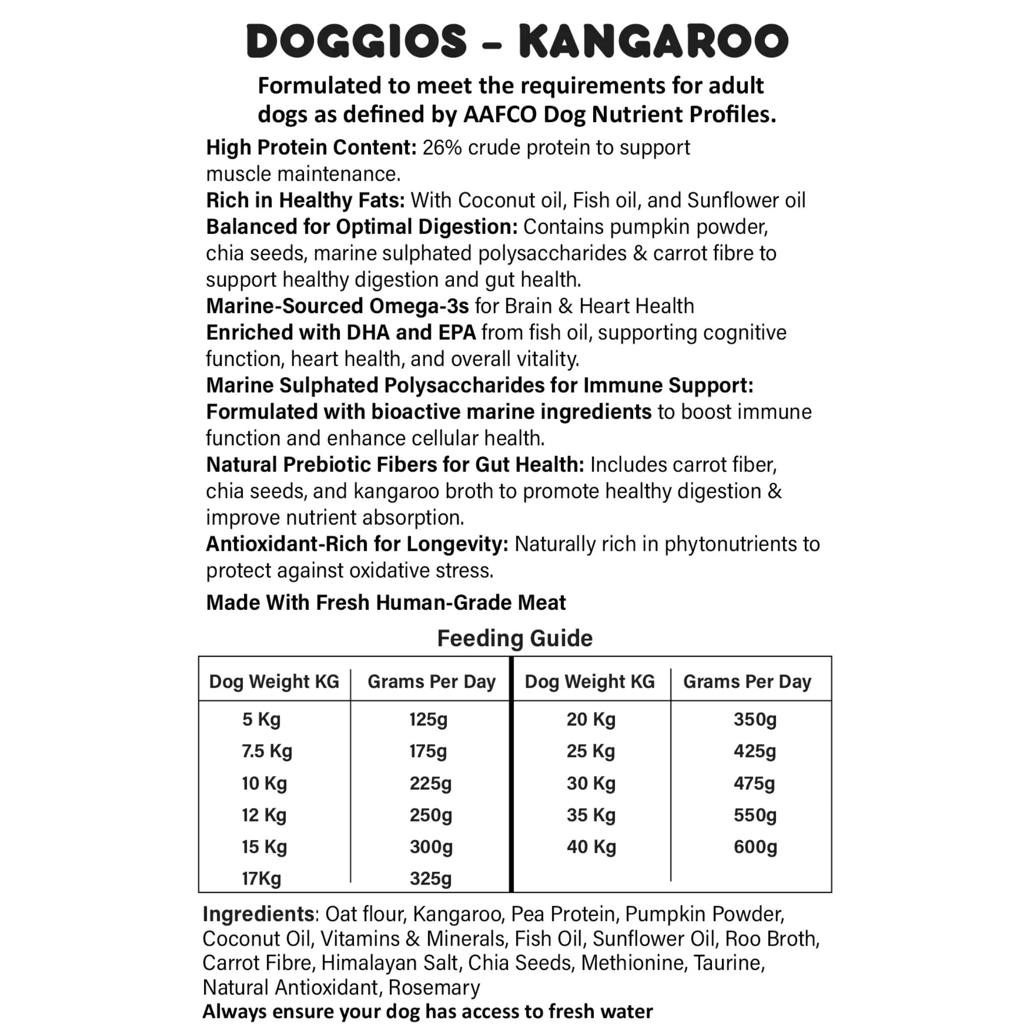 Mimi & Munch Doggios Tasty Kangaroo All Day Breakfast Dog Food & Snack