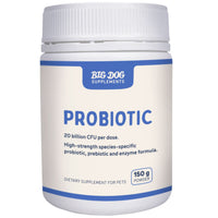 Big Dog Probiotic supplement tub, blue label