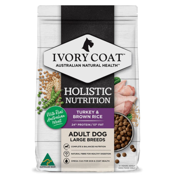 Ivory Coat Holistic Nutrition Puppy Large Breed Dry Dog Food Turkey & Brown Rice