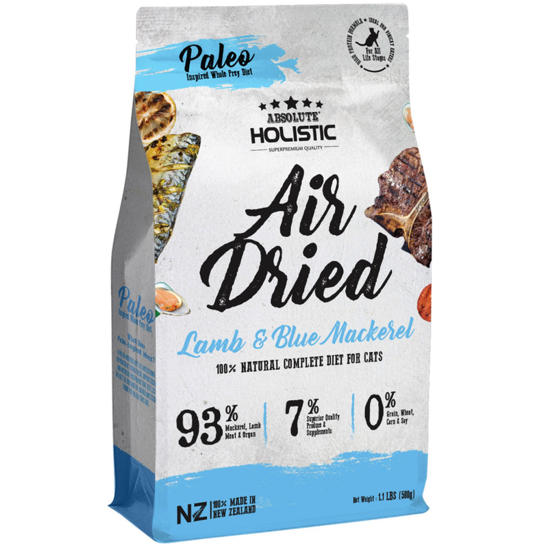Absolute Holistic Air Dried Cat Food Lamb & Blue Mackerel