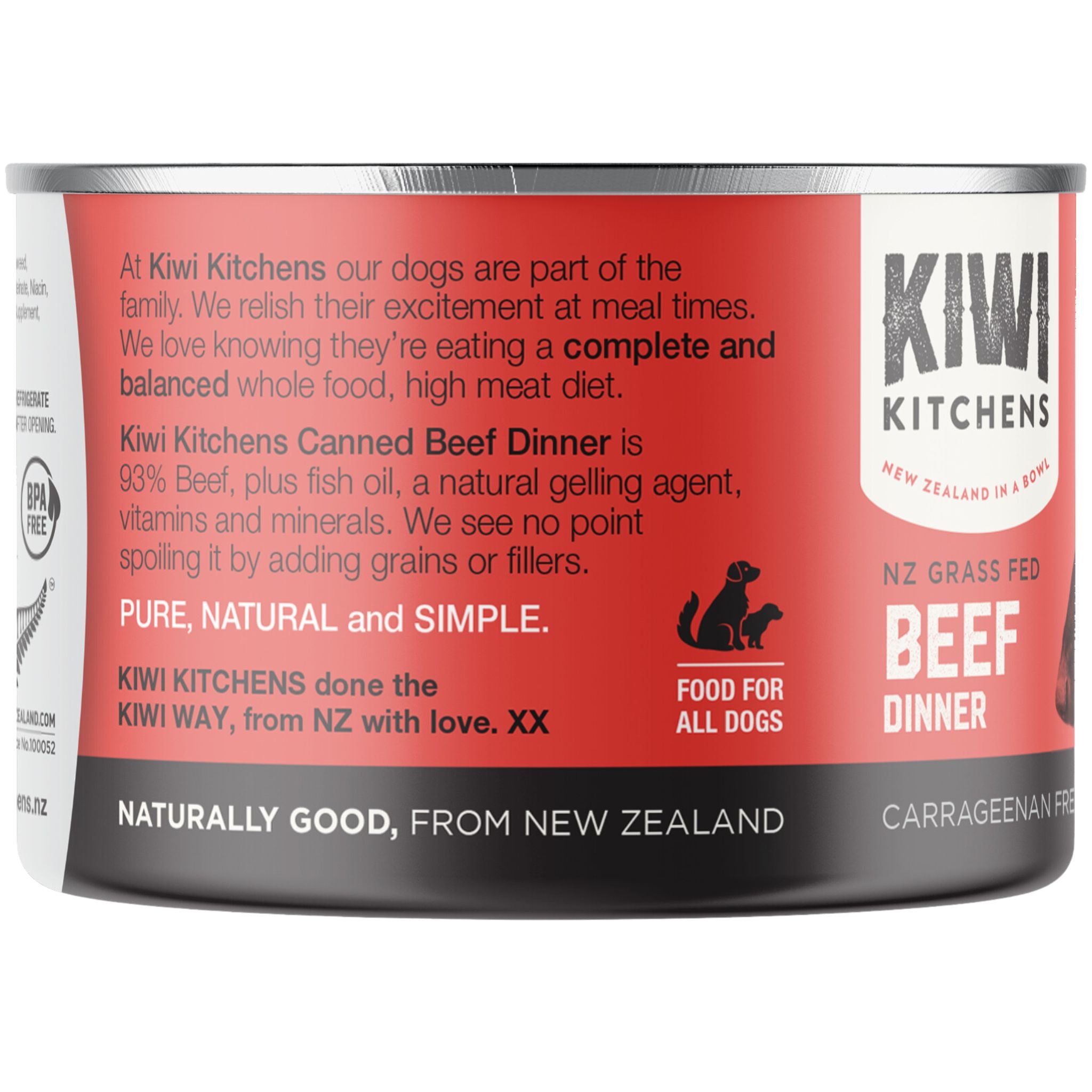 Kiwi Kitchens Beef Dinner Canned Dog Food
