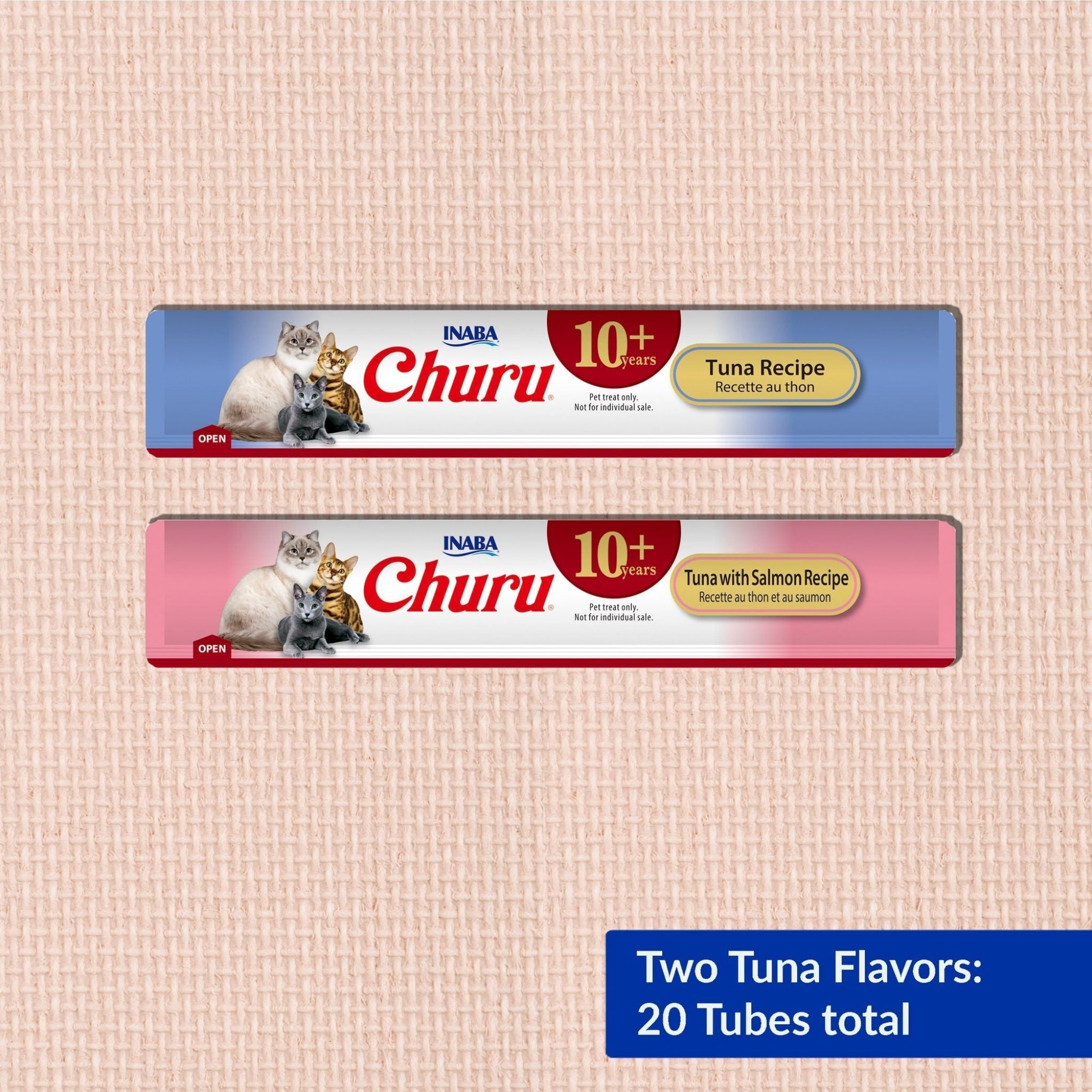 Inaba Cat Treat Churu Puree Senior 10+ Tuna Variety
