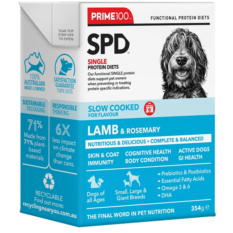 Prime100 SPD Slow Cooked Wet Dog Food Lamb & Rosemary