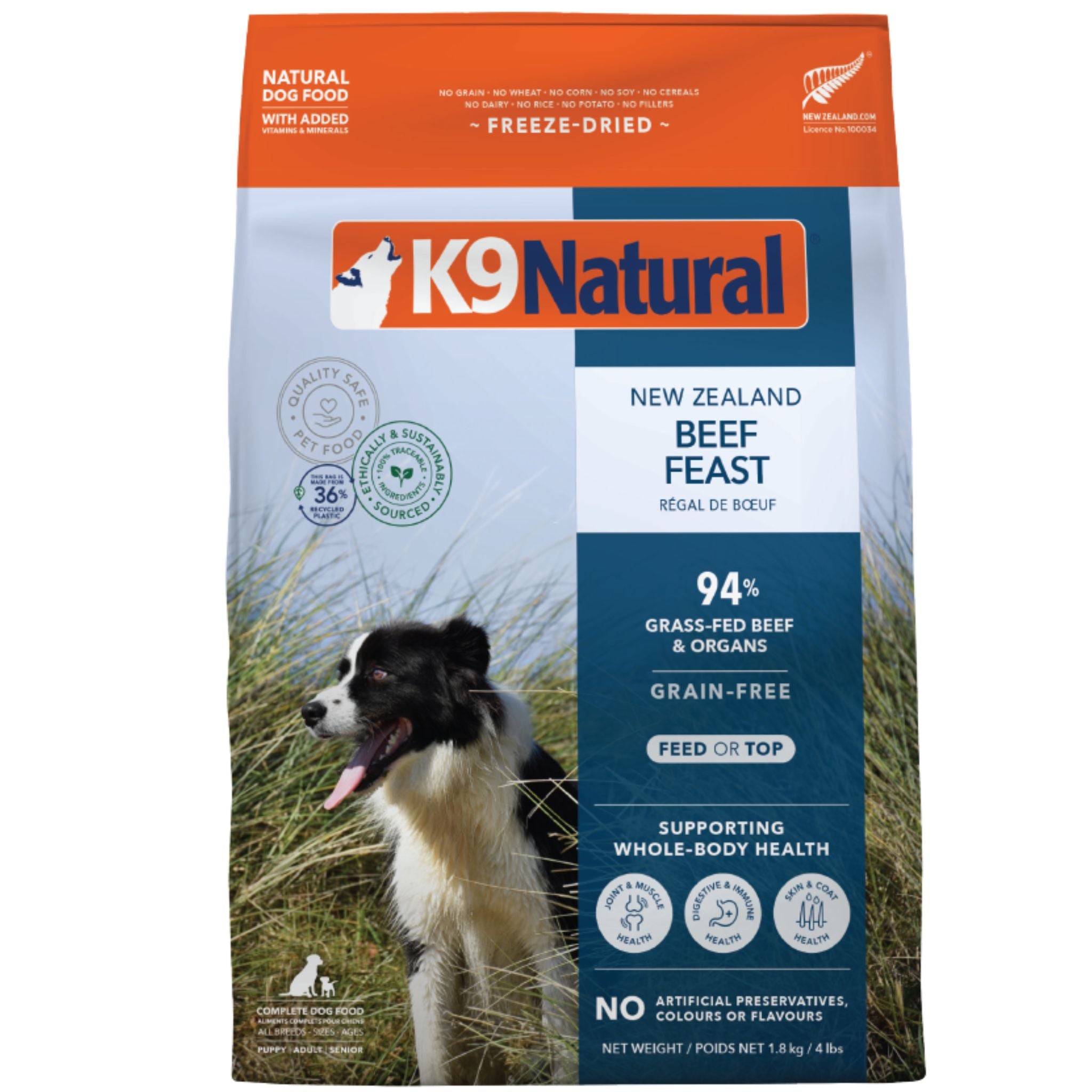 K9 Natural Dog Food Freeze Dried Beef Feast