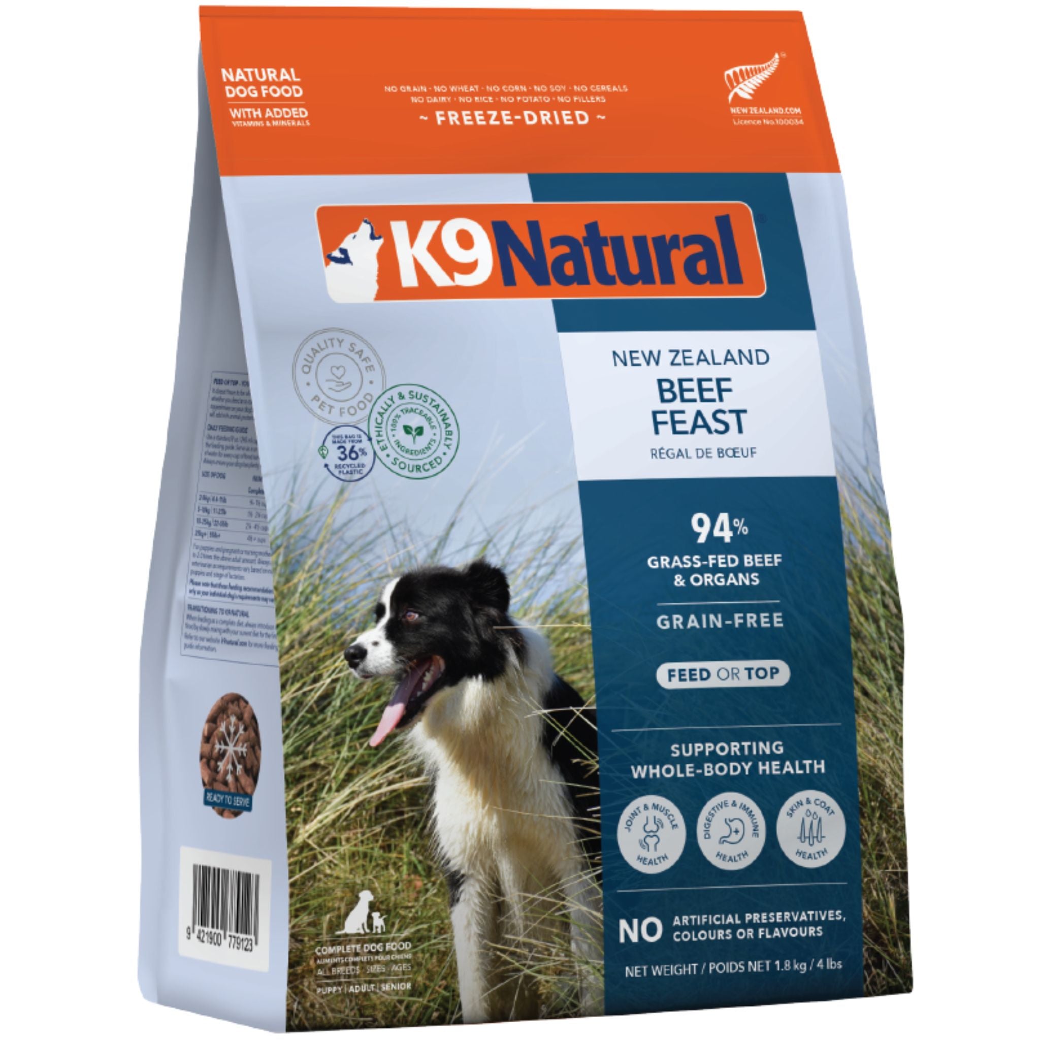 K9 Natural Dog Food Freeze Dried Beef Feast