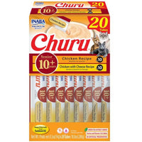 Inaba Churu Puree Senior 10+ Chicken Variety, lickable puree tubes, pack of 20 x 14g, cat treat