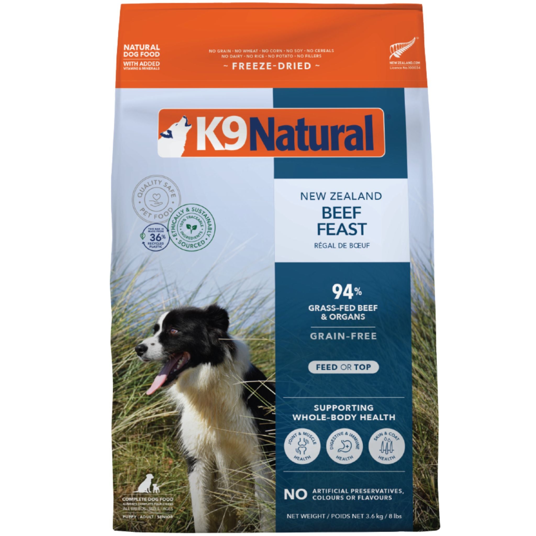K9 Natural Freeze-Dried Beef Feast 500g-3.6kg | PeekAPaw