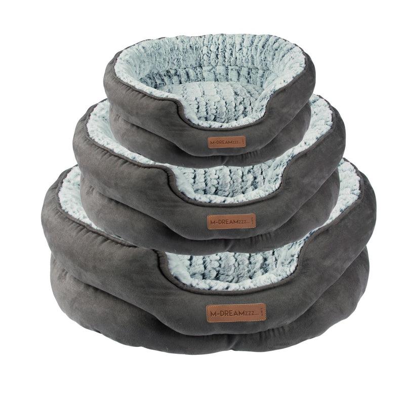 M-Pets Dog Beds SNAKE SUEDE Basket| PeekAPaw Pet Supplies