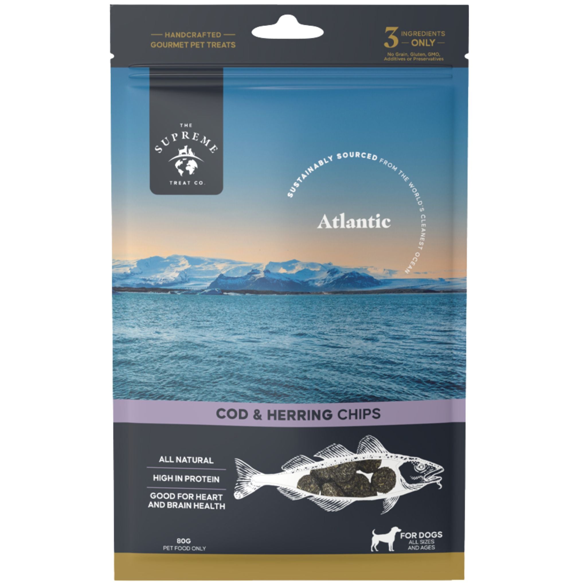 The Supreme Treat Co Cod & Herring Chips Dog Treats