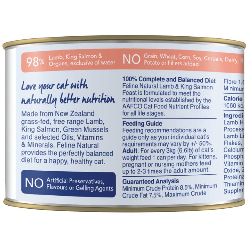 Feline Natural Canned Lamb & Salmon