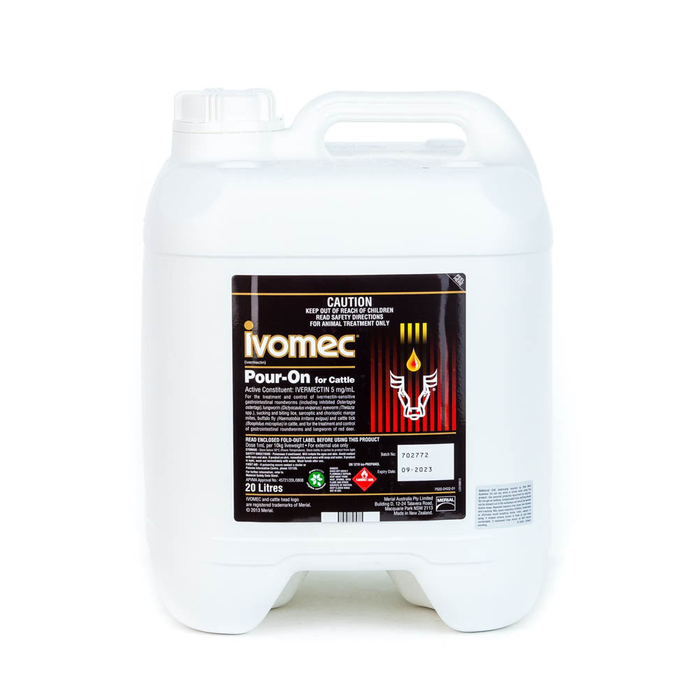 Ivomec Pour-On for Cattle 20 L bulk drum, front of pack
