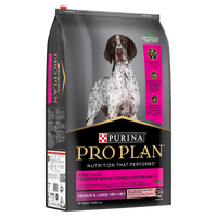 PRO PLAN Adult Sensitive Skin & Stomach Medium & Large dry dog food bag, front of pack