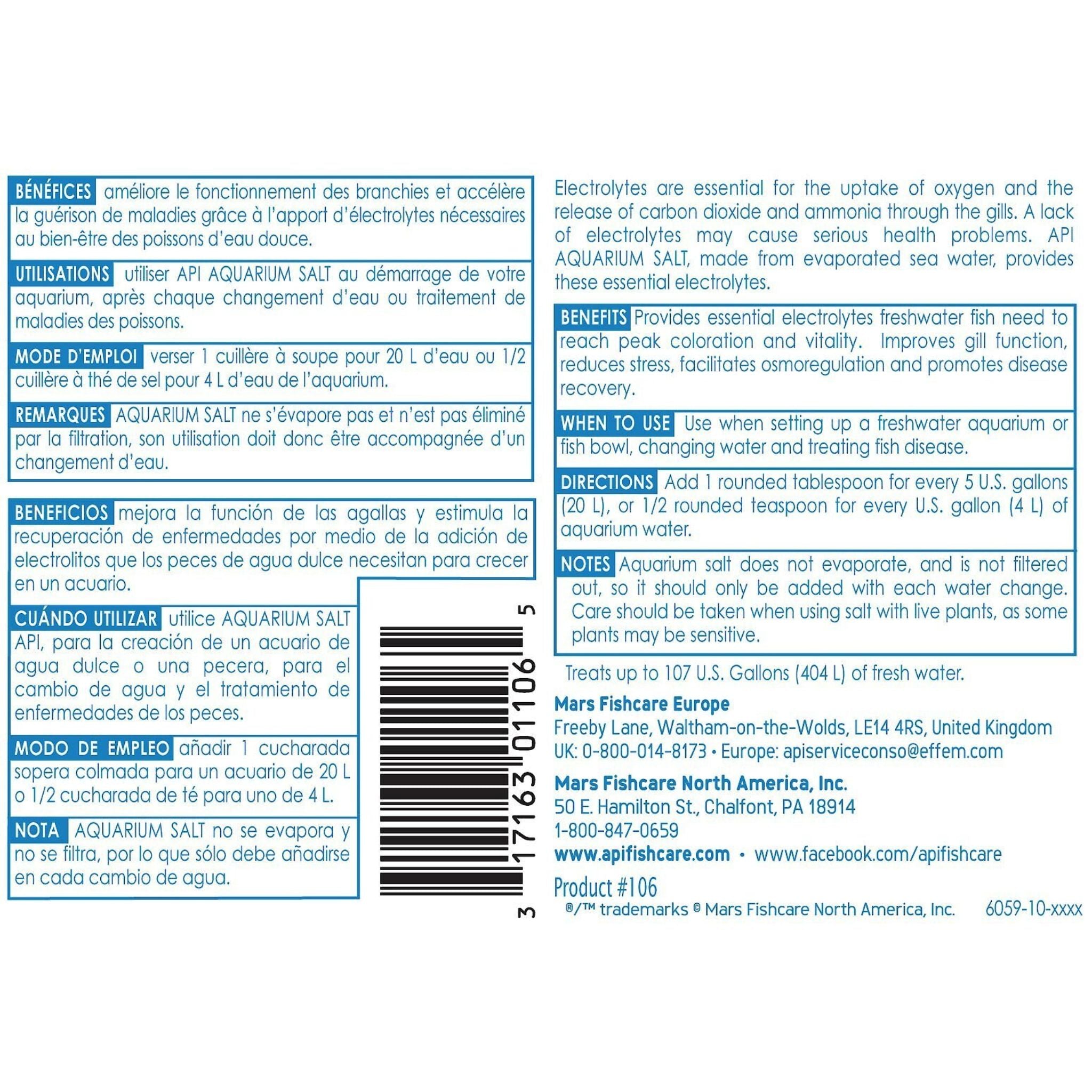API Freshwater Aquarium Salt