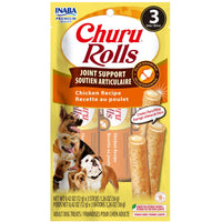 Inaba Churu Rolls Joint Support Chicken Recipe dog treats, front of the 3-stick pack