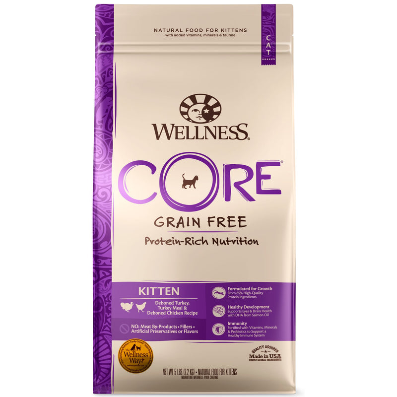 Wellness Core Dry Cat Food Grain Free Kitten: Chicken & Turkey