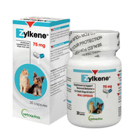 Zylkene capsules carton and bottle for cats and small dogs