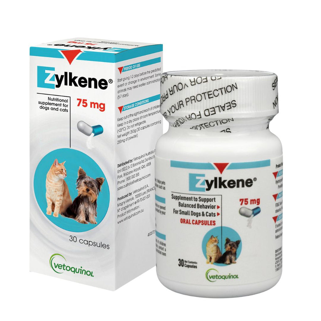 Zylkene Nutritional Supplement For Dogs and Cats 75mg - 30 Capsules