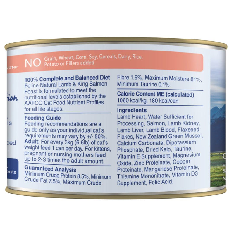 Feline Natural Canned Lamb & Salmon