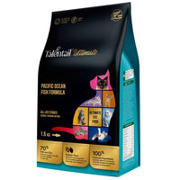 Talentail Ultimate Pacific Ocean Fish Formula dry cat food, 1.5kg bag front of pack