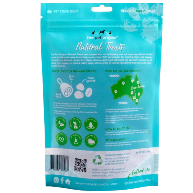 The Pet Project Natural Dog Treats Kangaroo Training Treats - 180g | PeekAPaw Pet Supplies