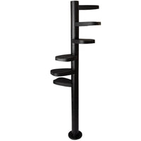 The black Monkee Tree cat climbing ladder assembled