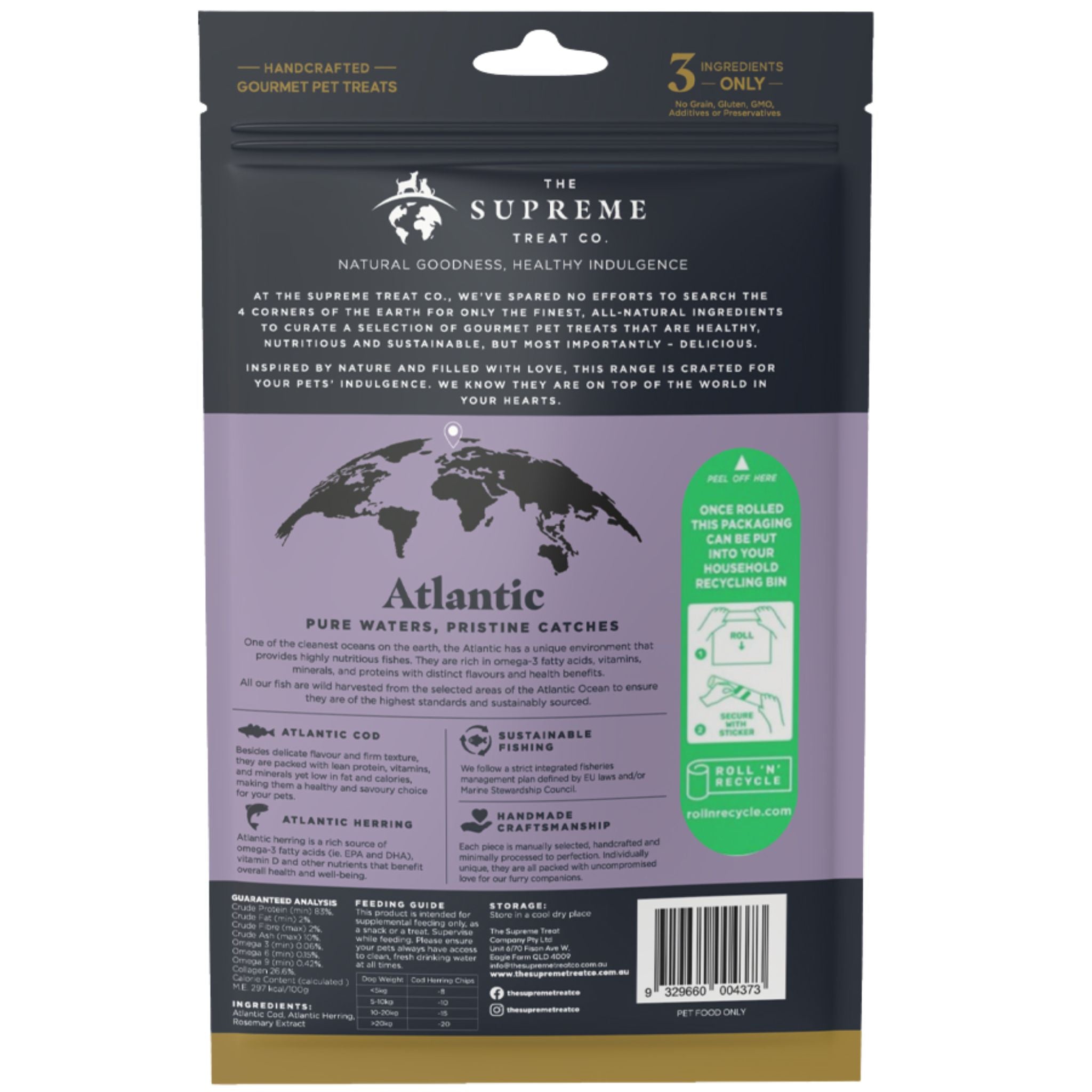 The Supreme Treat Co Cod & Herring Chips Dog Treats