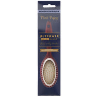 Plush Puppy Ultimate Wooden Pin Brush in its navy Ultimate Brush Range retail box