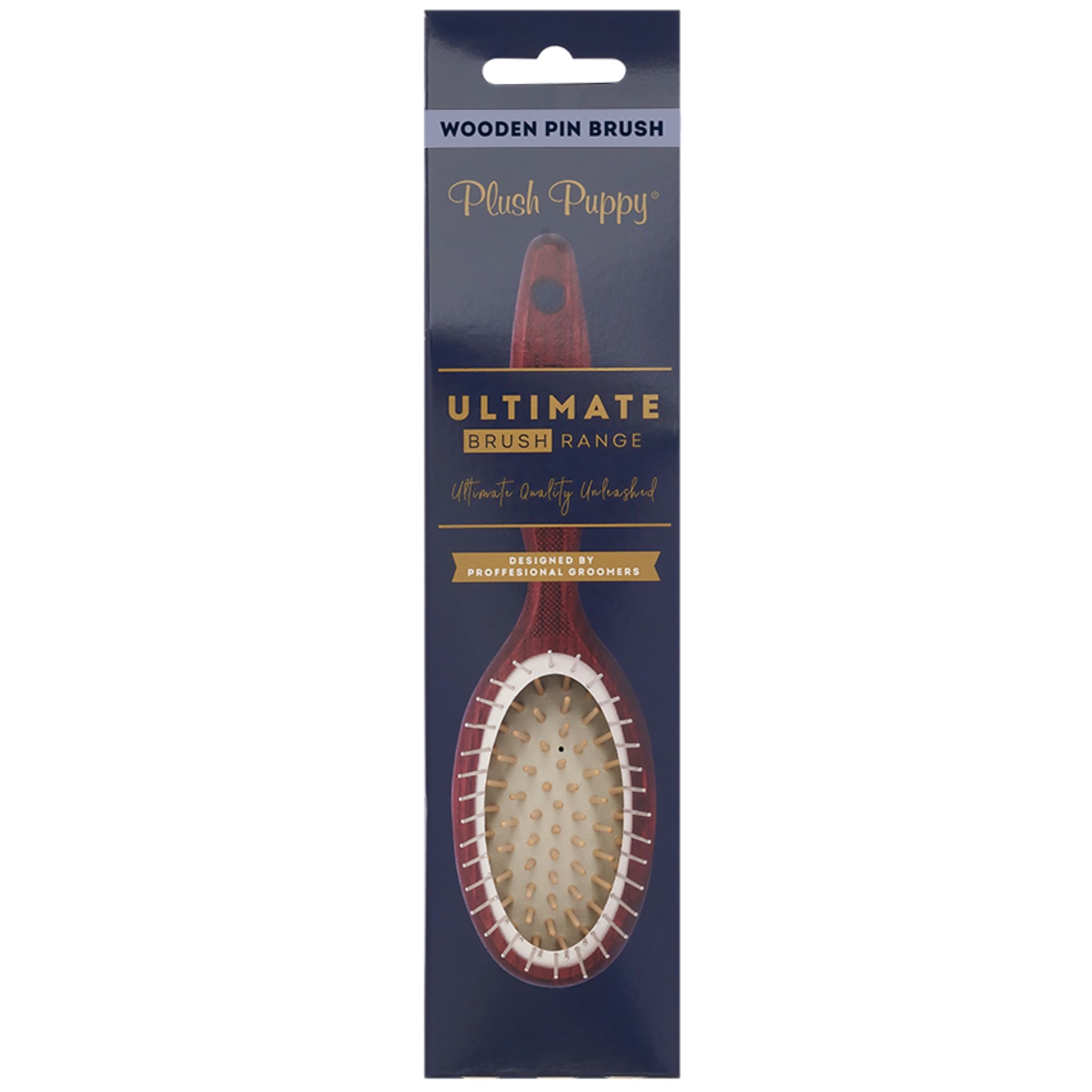 Plush Puppy Ultimate Wooden Pin Brush
