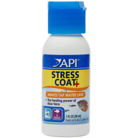 API Stress Coat Plus aquarium water conditioner, 30ml bottle front label