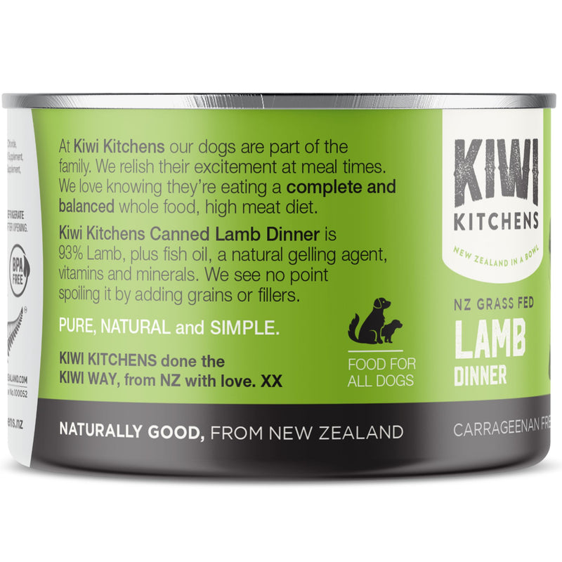 Kiwi Kitchens Canned Dog Food Lamb Dinner