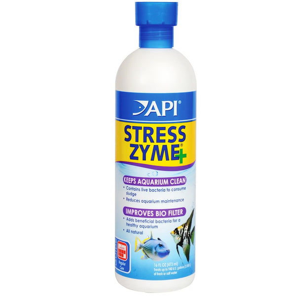 API Stress Zyme Freshwater And Saltwater Aquarium Water Cleaner