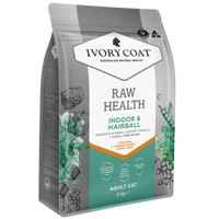Ivory Coat Raw Health Adult Dry Cat Food Indoor & Hairball bag