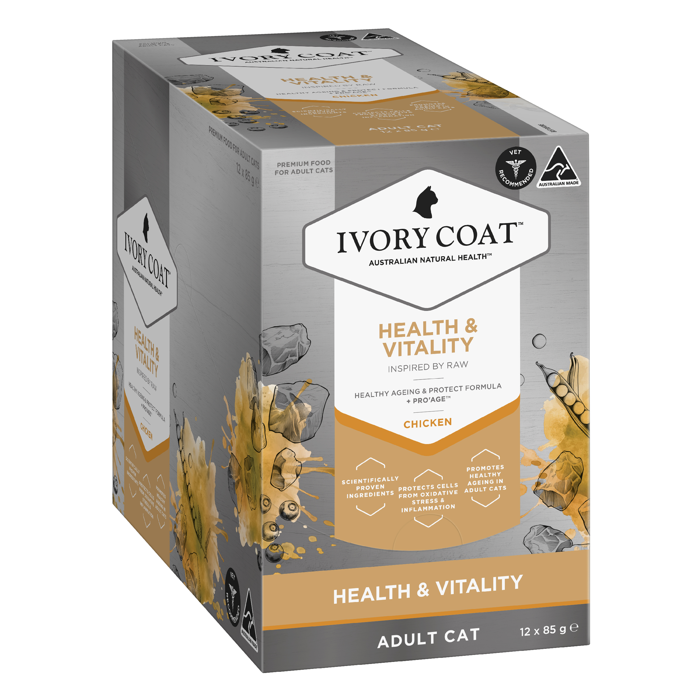 Ivory Coat Inspired By Raw Wet Cat Food Health & Vitality pack