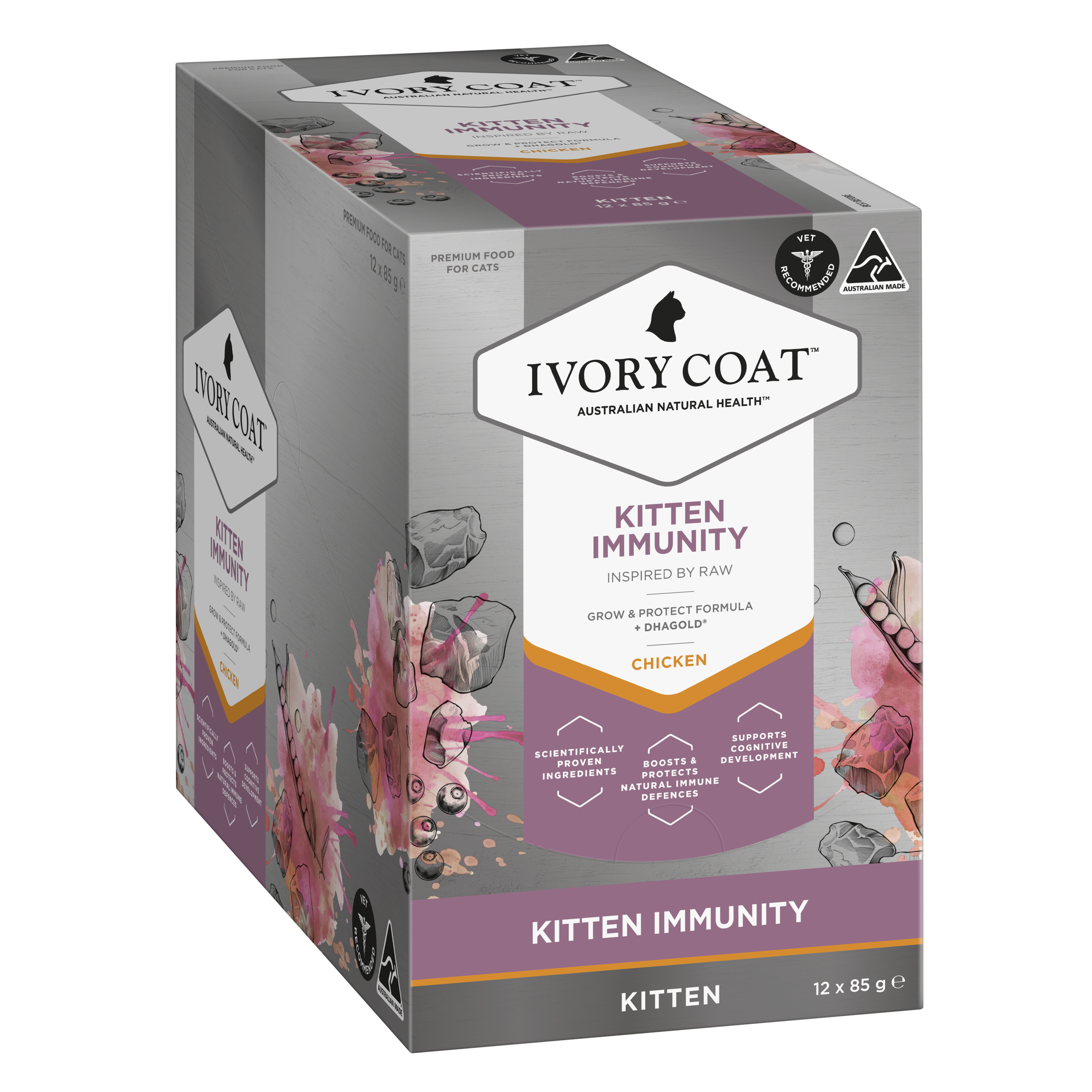 Ivory Coat Inspired By Raw Kitten Wet Food Immunity pack