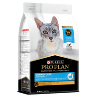 PRO PLAN Urinary Care Chicken Formula dry cat food bag, angled to show the front and side