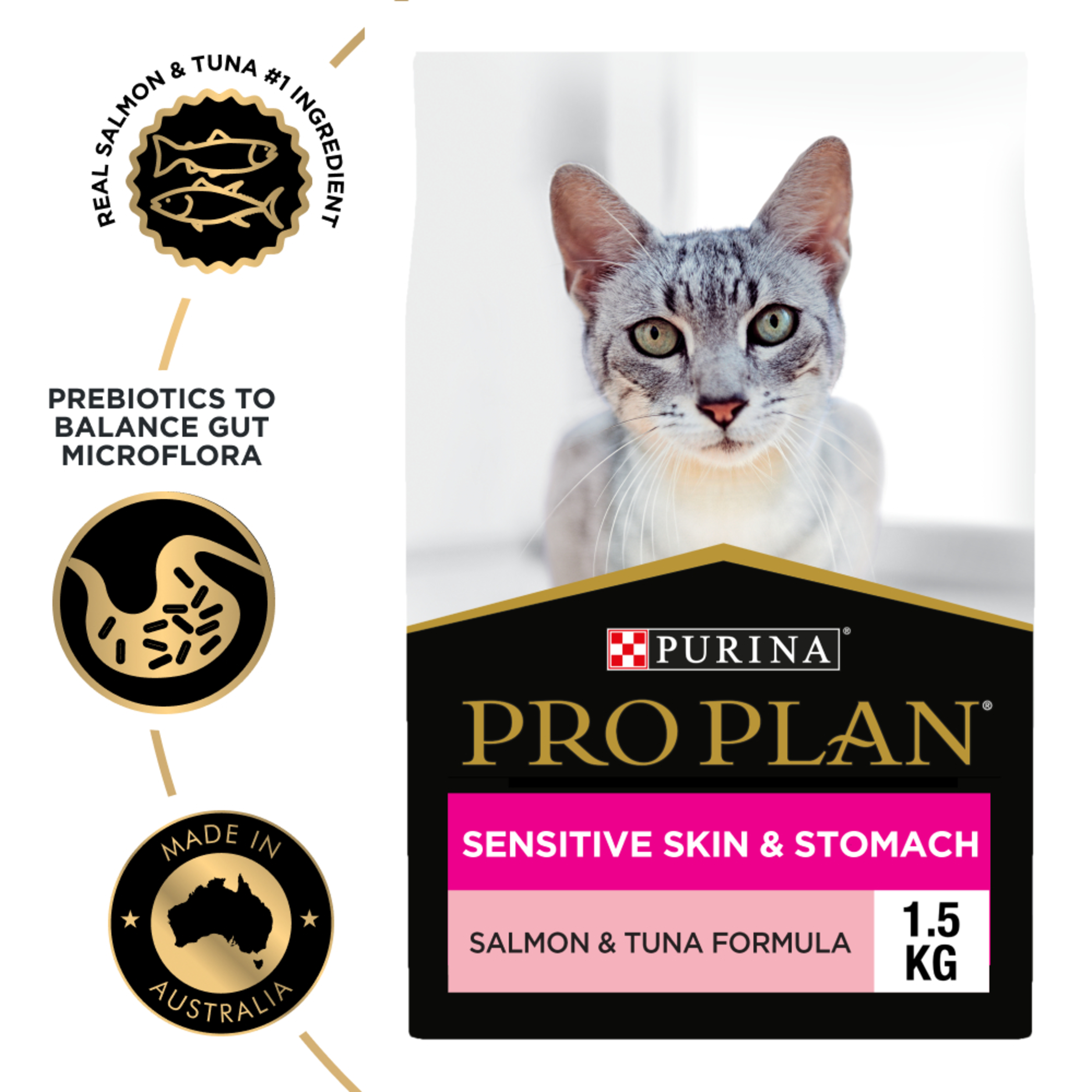 PRO PLAN Sensitive Skin & Stomach Salmon & Tuna Formula Dry Cat Food product detail 1