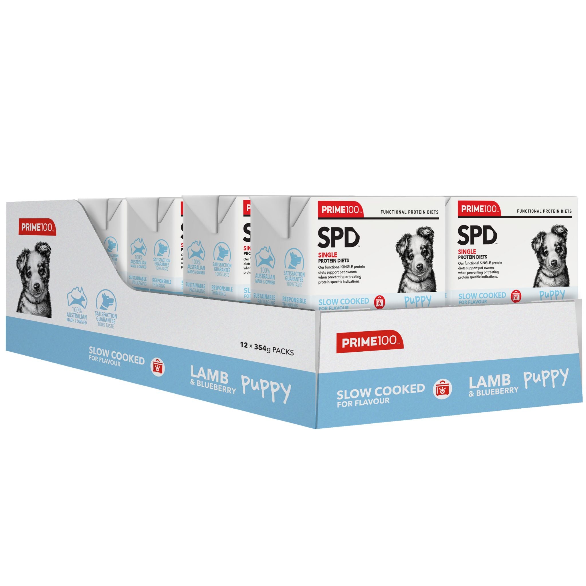 Prime100 SPD Slow Cooked Wet Puppy Food Lamb & Blueberry