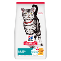 Hill's Science Diet Adult Indoor dry cat food bag, front of pack