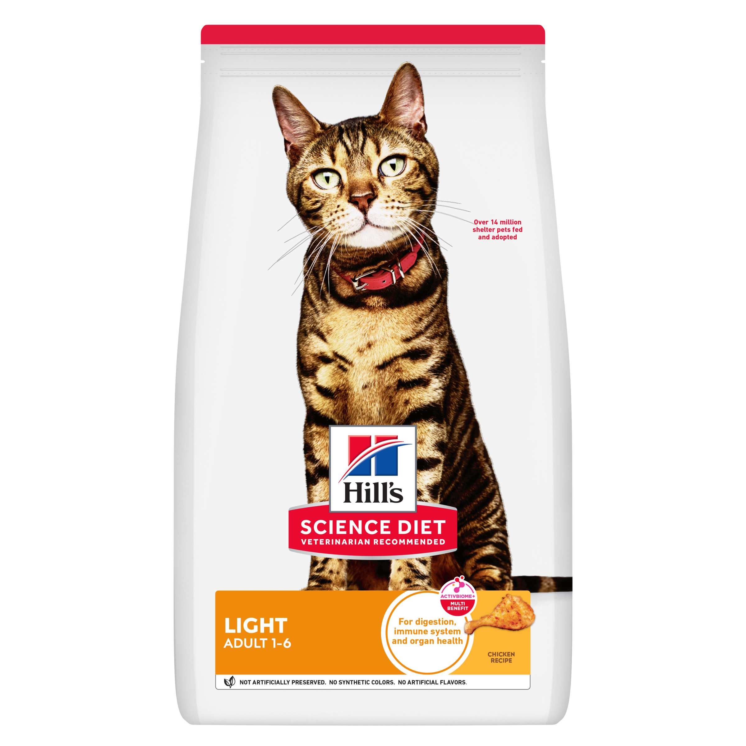 Hill's Science Diet Dry Cat Food Adult Light front of pack