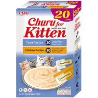 Inaba Churu for Kitten Tuna & Chicken Variety, front of the 20-tube box