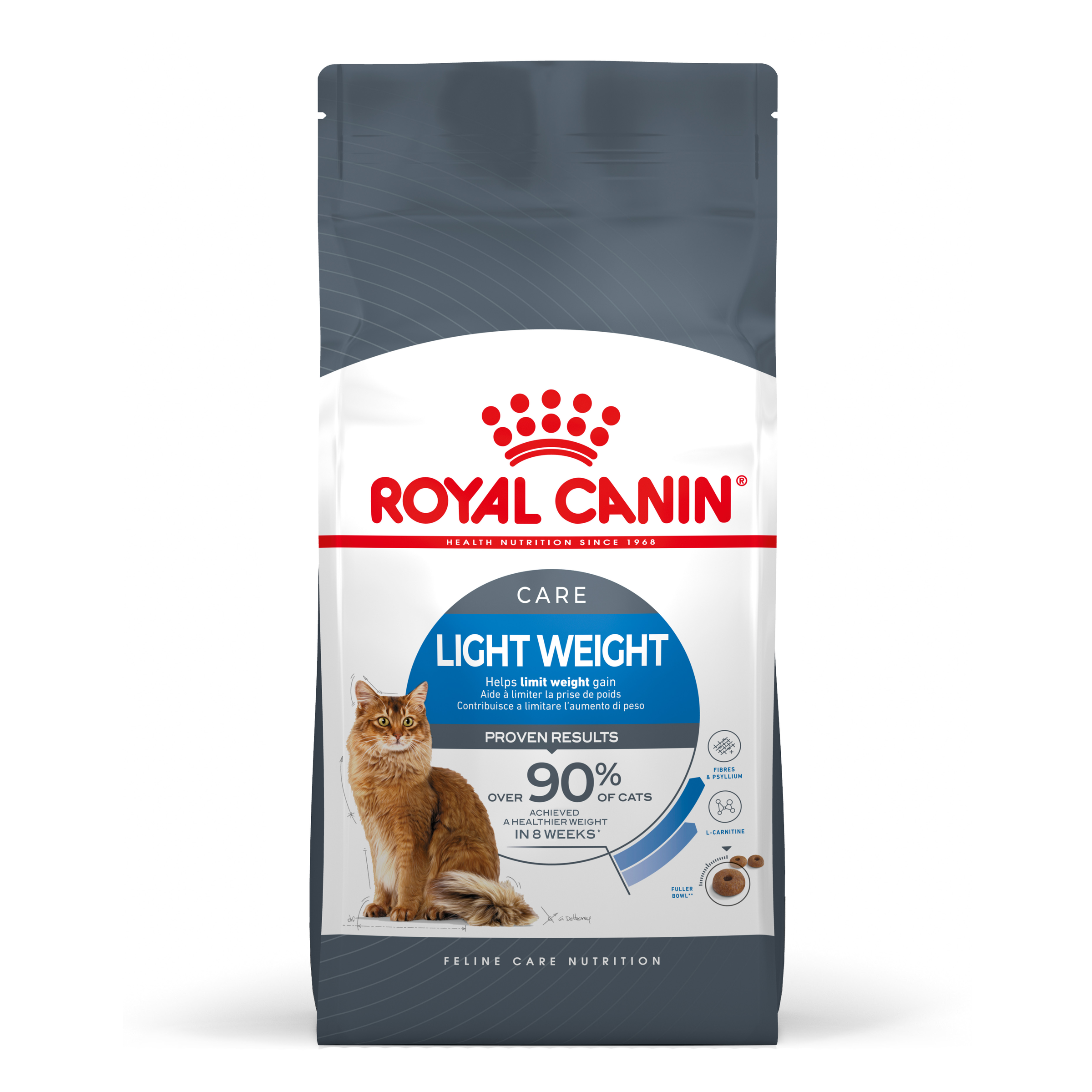 Royal Canin Light Weight Care Dry Cat Food front of pack