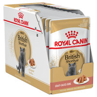 Royal Canin British Shorthair Gravy, wet cat food pouches, 12 or 48 x 85g, cat