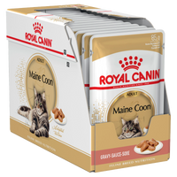 Royal Canin Maine Coon Gravy, wet cat food pouches, 12 or 48 x 85g, cat