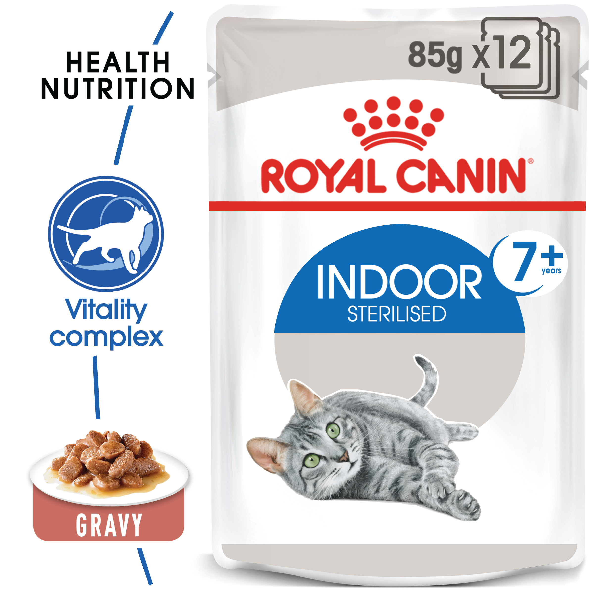 Royal Canin Wet Cat Food Indoor 7+ Gravy product detail 1