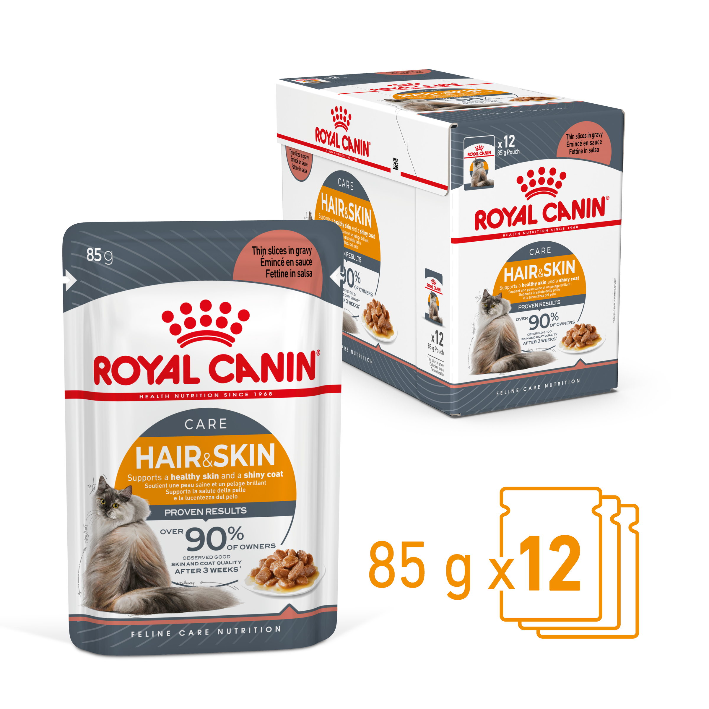 Royal Canin Wet Cat Food Hair and Skin Care Gravy product detail 1