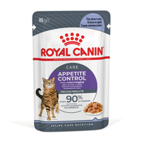Royal Canin Appetite Control Care Wet Cat Food in Jelly front of pack