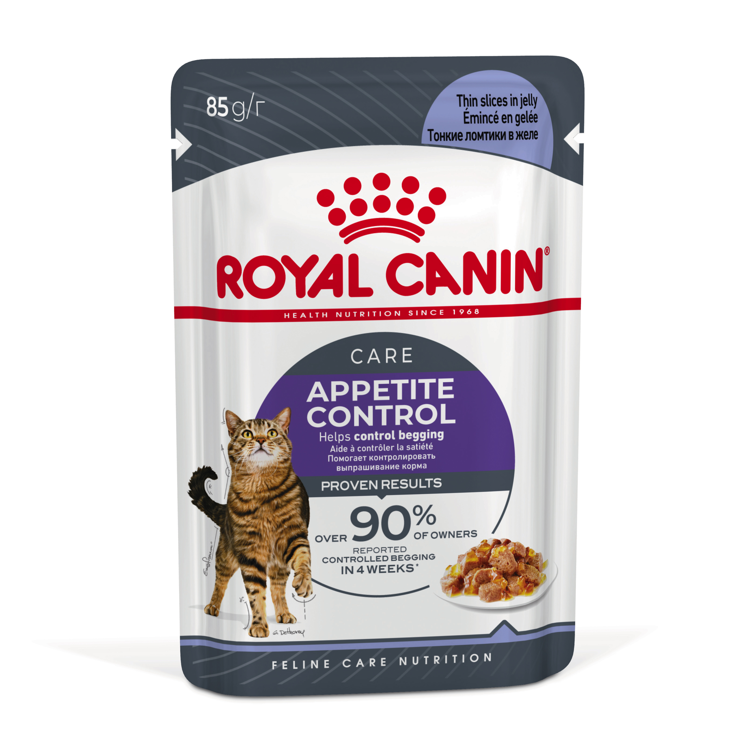 Royal Canin Appetite Control Care Wet Cat Food in Jelly front of pack