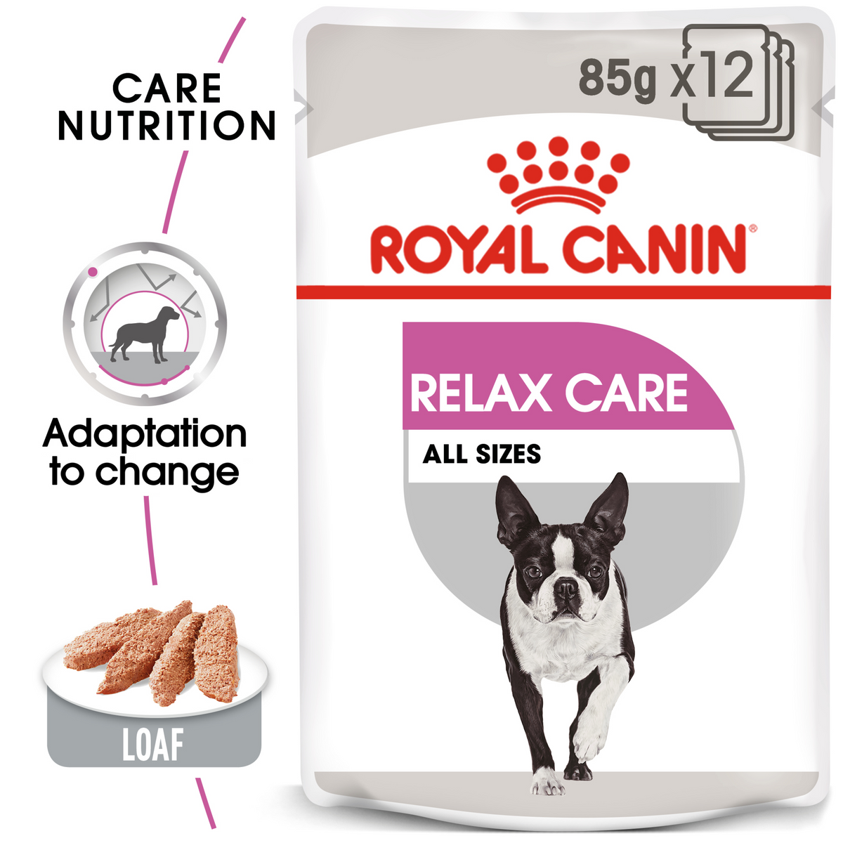 Royal Canin Relax Care 85g x 12 pouch pack with adaptation to change callout