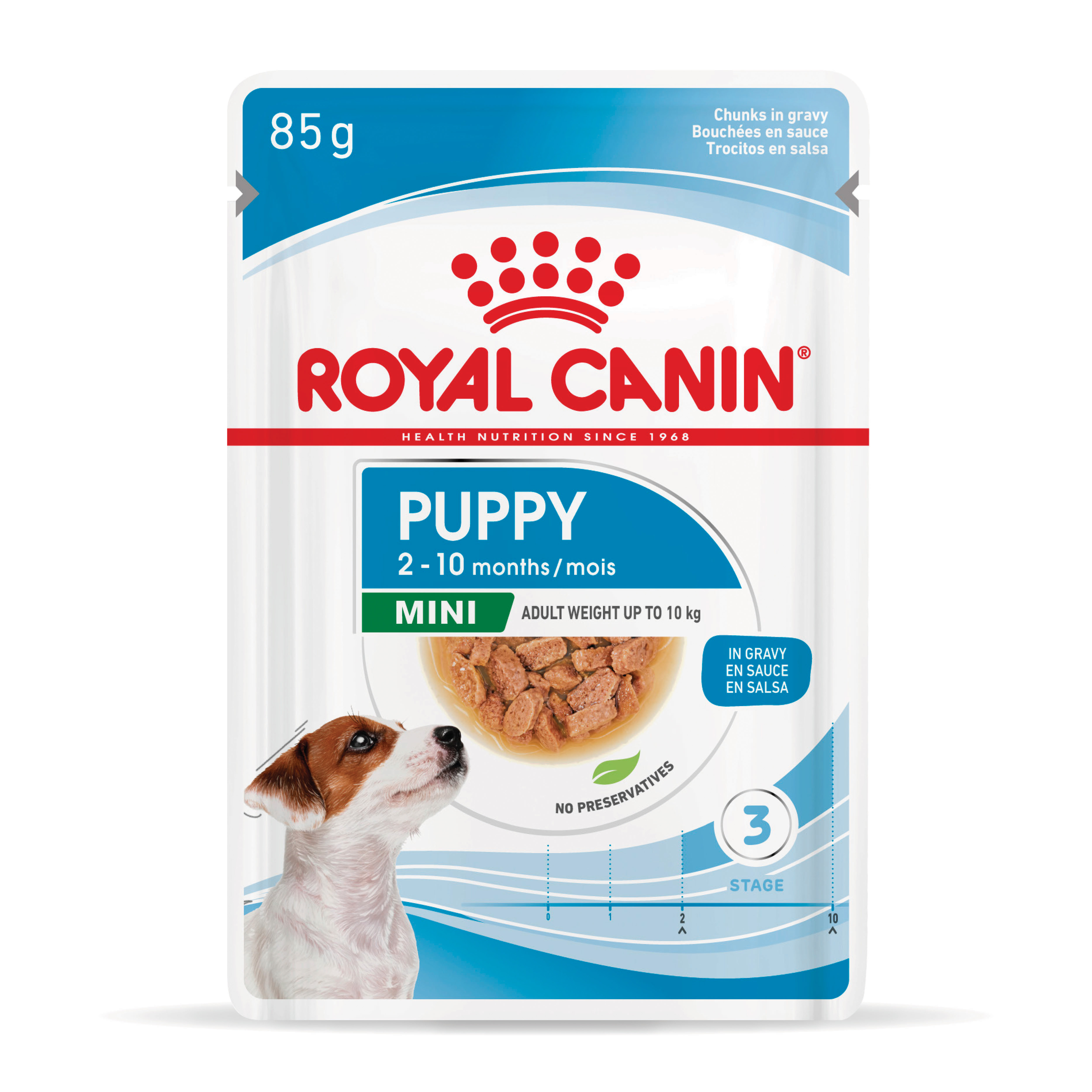 Royal Canin Mini Puppy Gravy Wet Dog Food front of pack