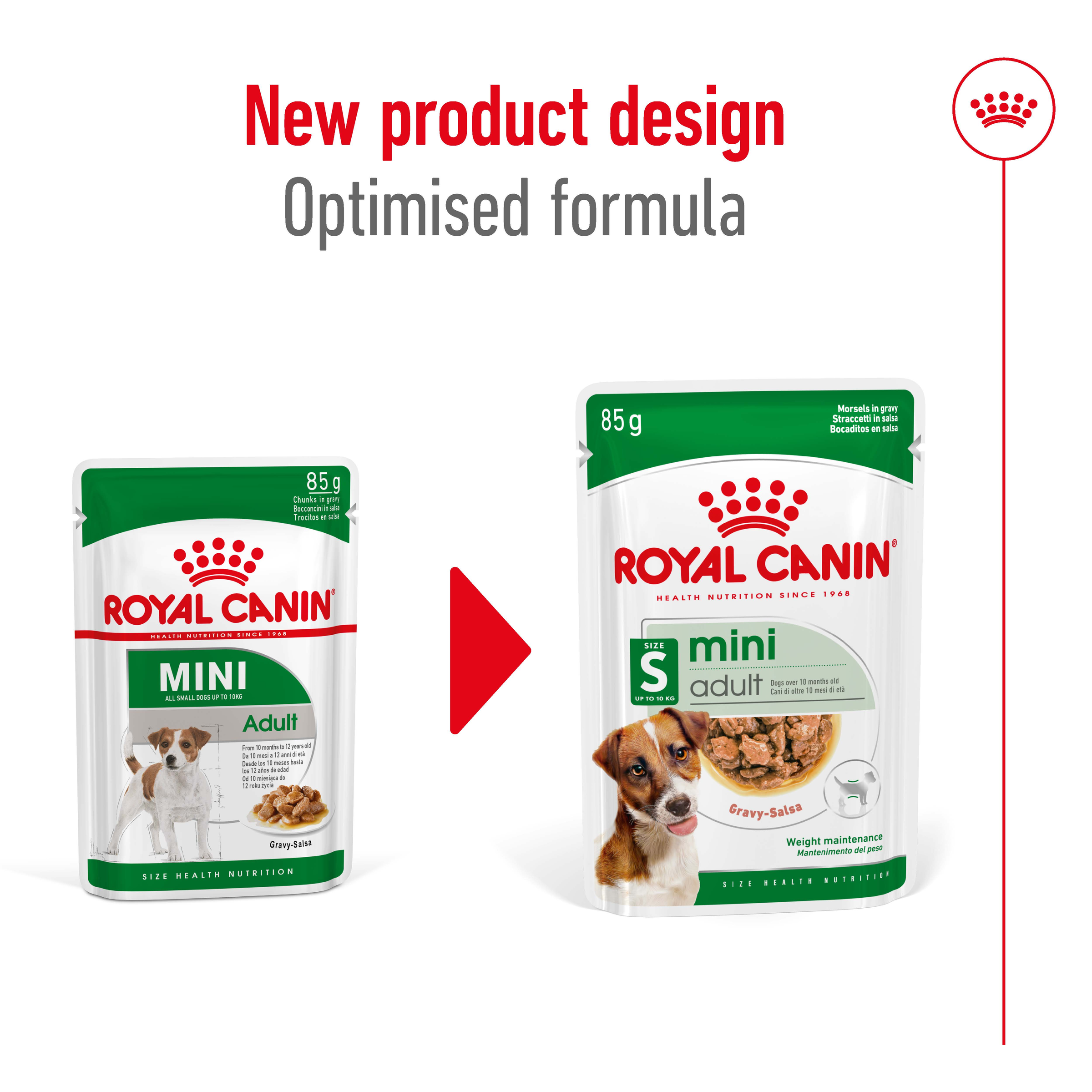 Royal Canin Mini Adult Gravy, wet dog food pouches, 12 or 48 x 85g, small breed adult dog